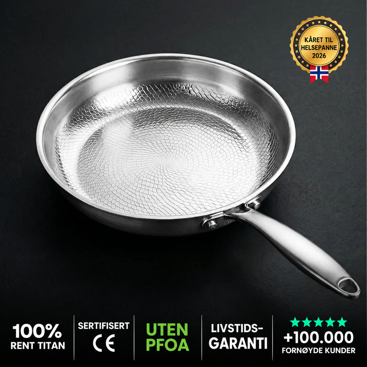 VikingTitan™ – Stekepanne i 100 % ren titan