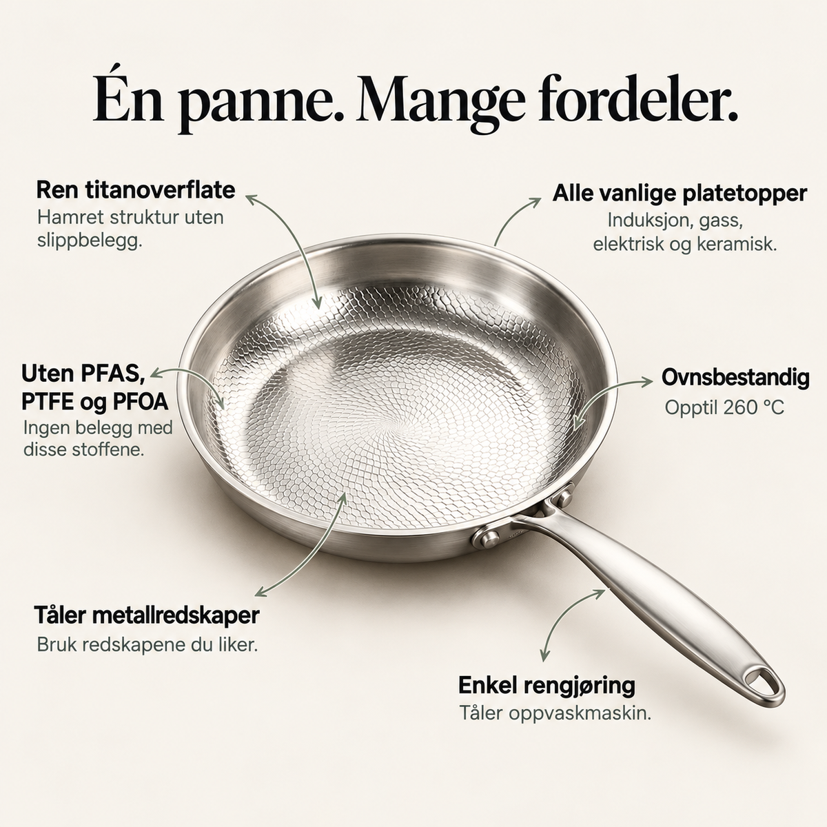 VikingTitan™ – Stekepanne i 100 % ren titan